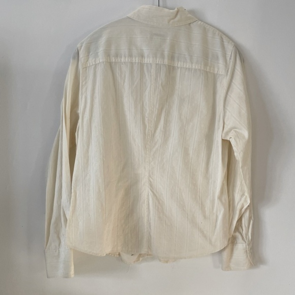 Talbots Off-White Button Down With Embroidery. Si… - image 2